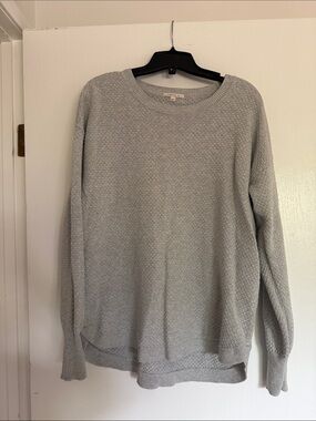 Matty M - Light Gray Textured Crewneck Sweater